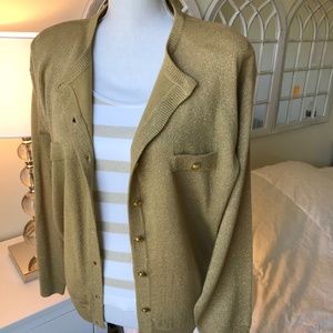 METALLIC GOLD/WHITE CAMISOLE SWEATER SET!!